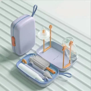 ست شیشه شور و آبچکان سیلیکونی مسافرتی نوزاد