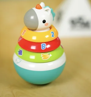 اسباب بازی، برج هوش تعادلی جغجغه ای هولی تویز Huile Toys مدل یونیکورن